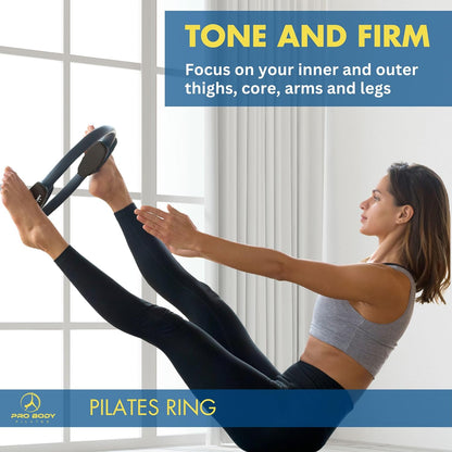 Fitness Circle – 14 Inch Pilates Ring for Focusing on Toning Inner Thighs, Arms, and Core